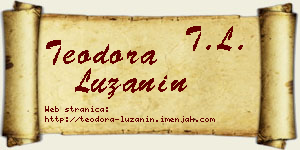 Teodora Lužanin vizit kartica